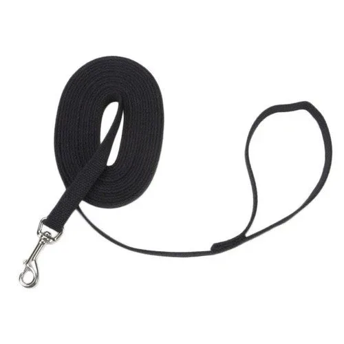Train Right Cotton Web Training Dog Leash Black 5/8 in x 20 ft - Image 2
