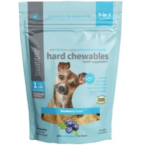 Treatibles Ease Full Spectrum Hemp Oil Hard Chews for Small to Medium Dogs