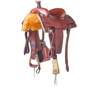 Trent Ward 14.5in Mahogany Slick out with Rawhide Cantle Team Roper