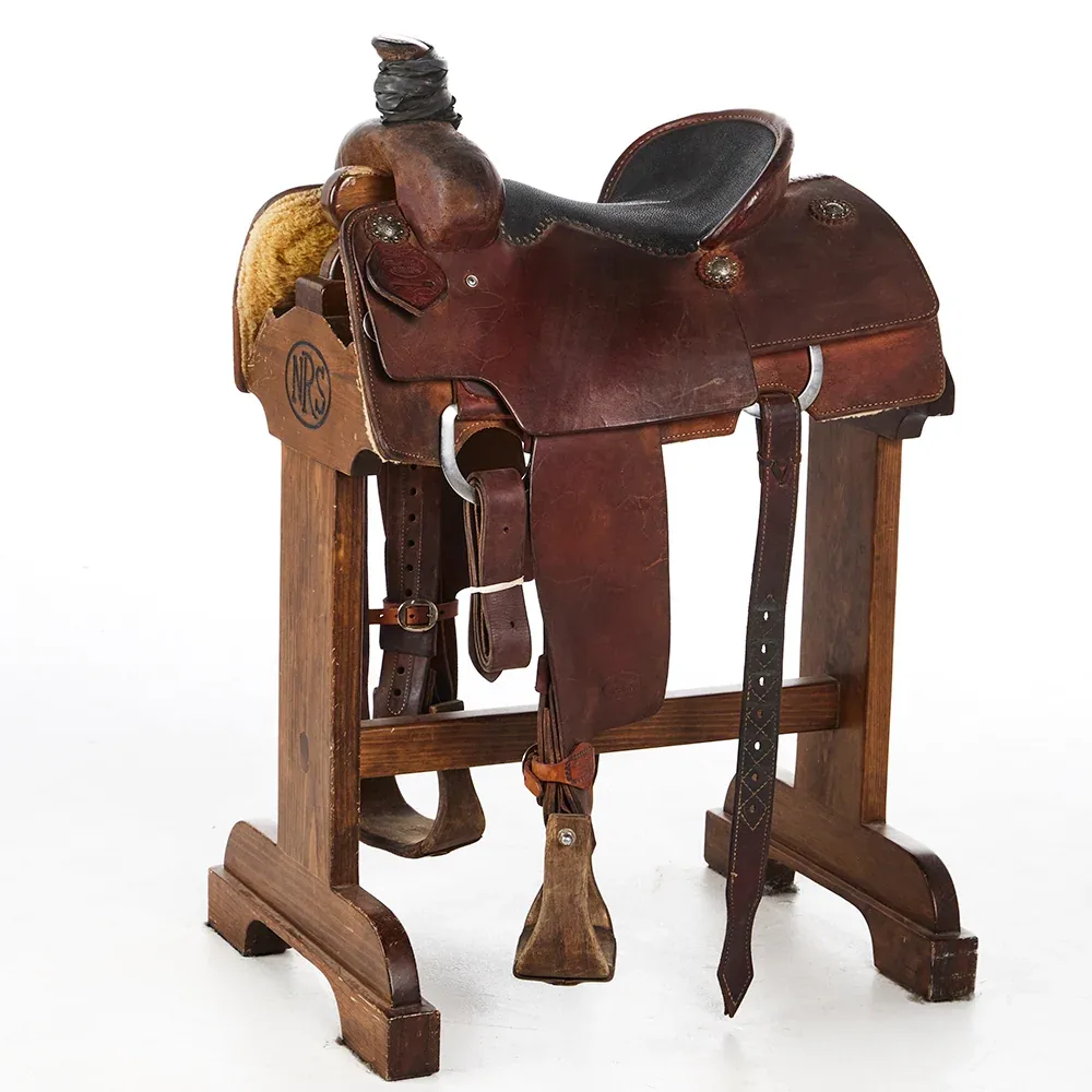 Trent Ward Used 14in Roughout Team Roper with Stingray Seat