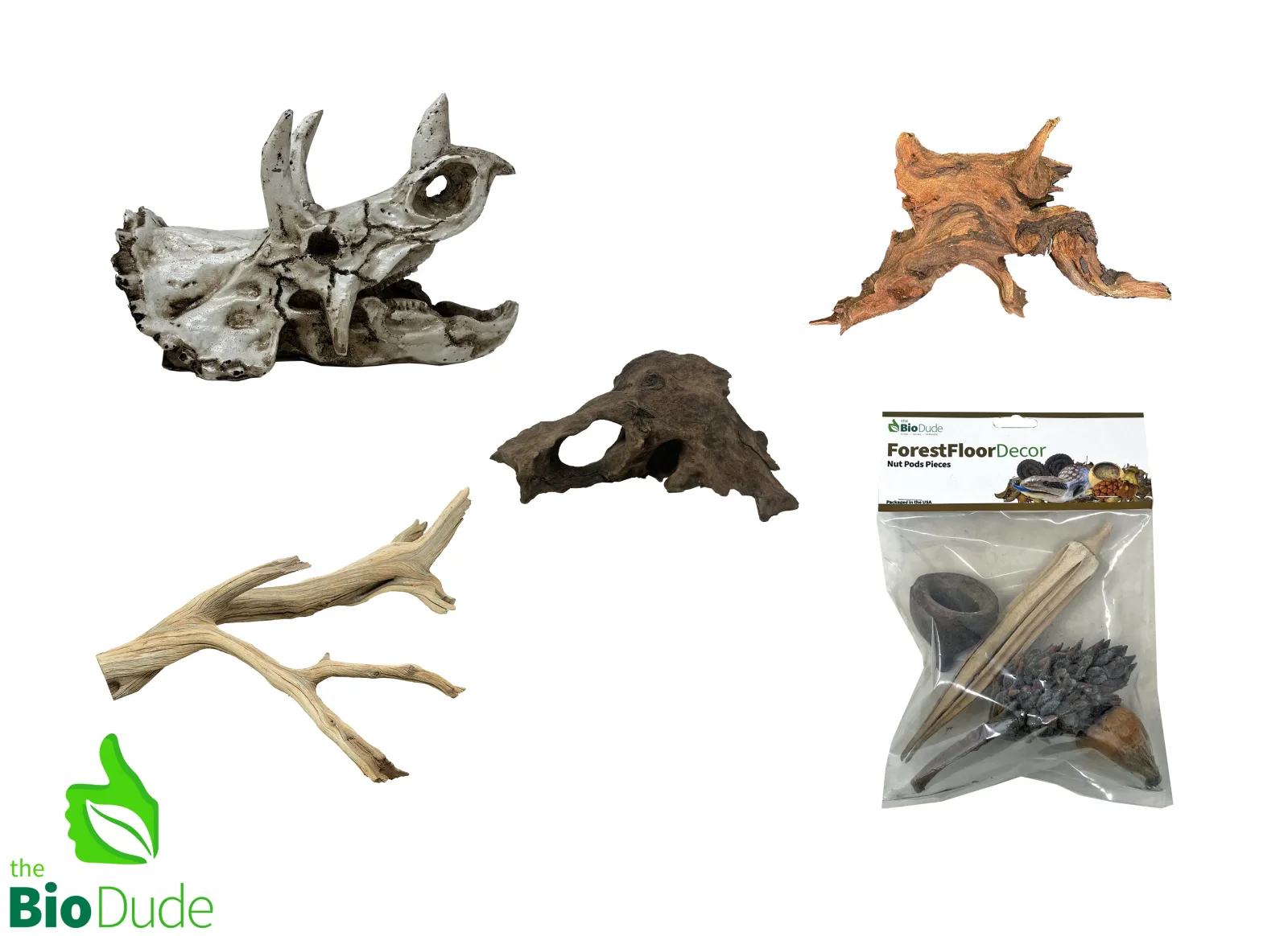 Triceratops Decor Kit for Reptile Enclosures