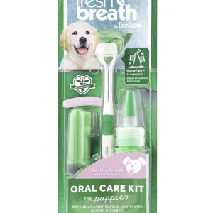 TropiClean Fresh Breath Oral Care Kit for Dogs Puppy