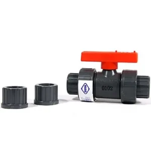 True Union Ball Valve 1/2 Inch + inserts for slip + thread DU35800 @ Fish Tanks Direct