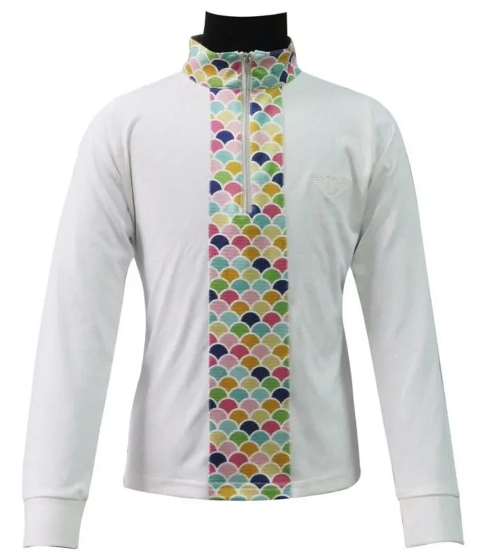Tuffrider Kids Iris Equicool Riding Shirt Lg Brn - Image 2