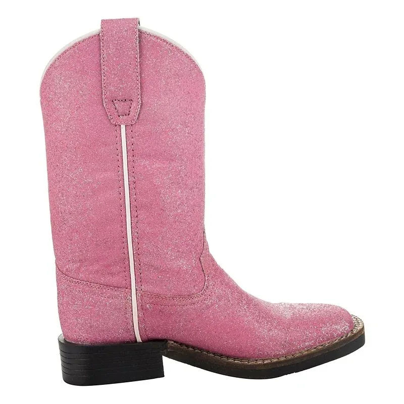 Tuffrider Kids Pink Glitter Western Boots - Image 2