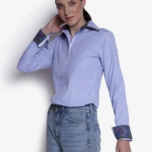 TuffRider Ladies ADEY Double Collar Stripe Shirt