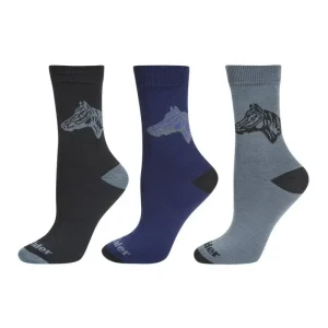 TuffRider Ladies Starter Socks 3pk Black
