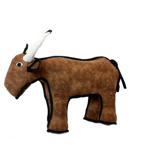 Tuffy Barnyard Bull Durable Dog Toy Brown 18.5in - Image 2