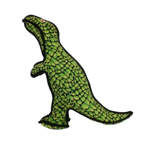 Tuffy Dinosaur T-Rex Durable Dog Toy Green 19.5in - Image 2