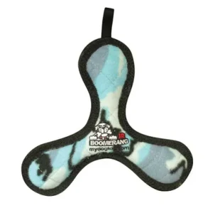 Tuffy Junior Bowmerang Dog Toy Blue Boomerang 8 in