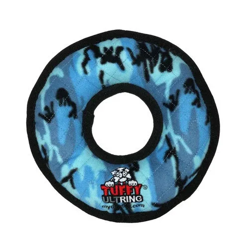 Tuffy Ultimate Ring Durable Dog Toy Blue Camo 11in - Image 2
