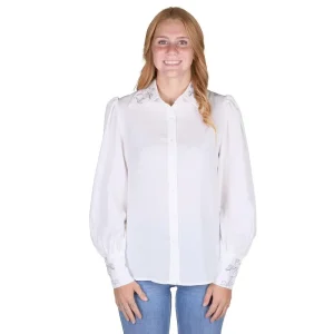 Turquoise Haven Women's Ivory Bucking Horse Top