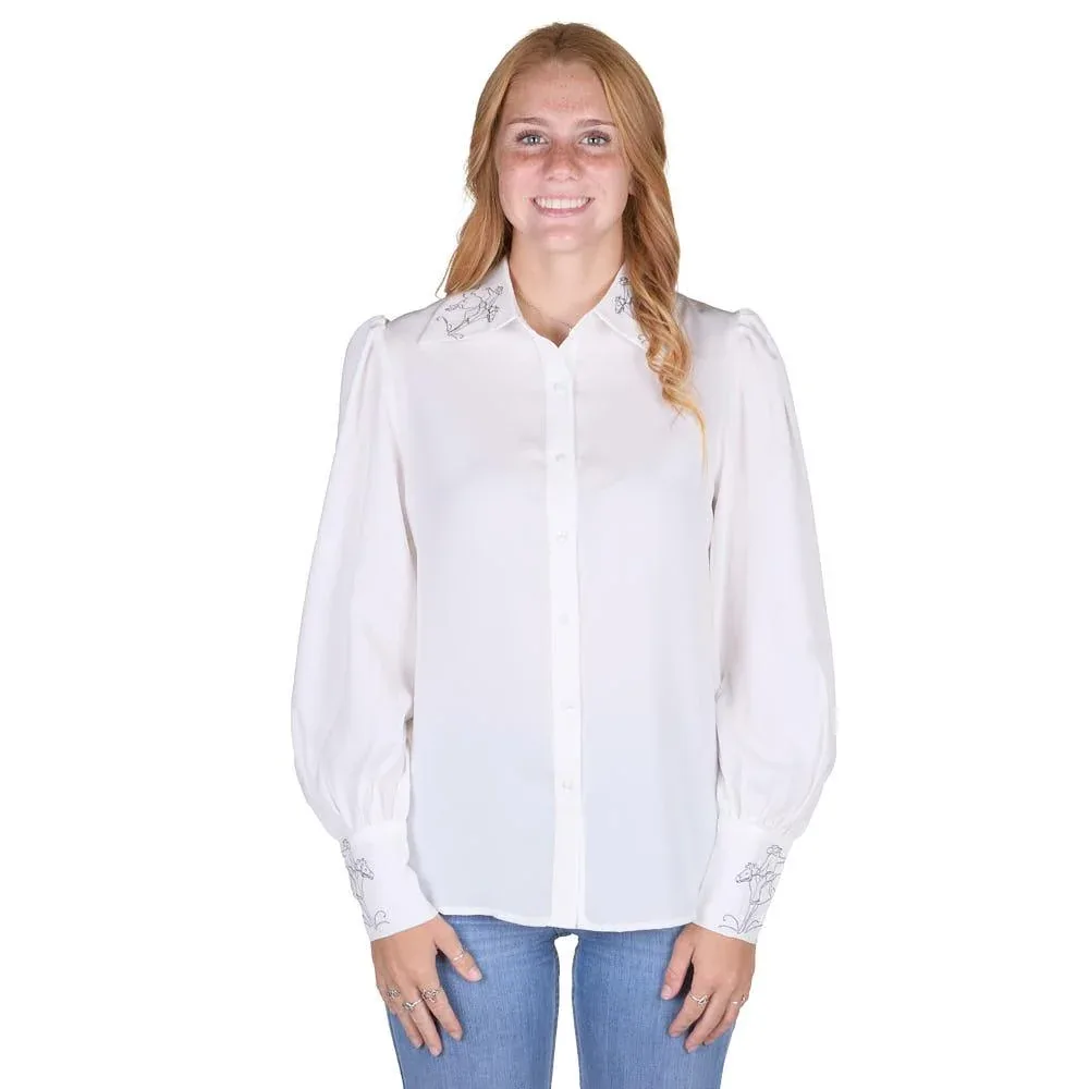 Turquoise Haven Women's Ivory Bucking Horse Top
