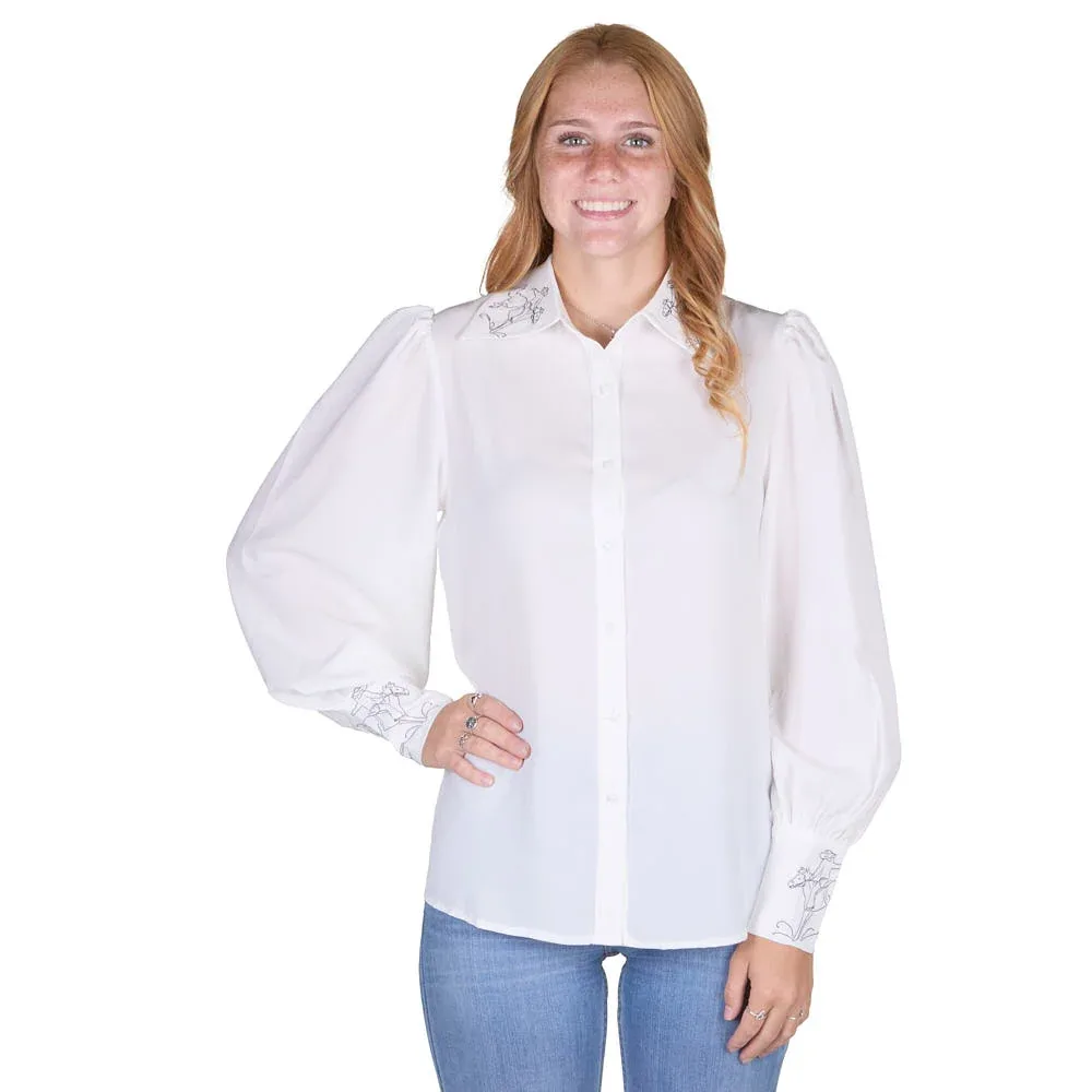 Turquoise Haven Women's Ivory Bucking Horse Top - Image 2