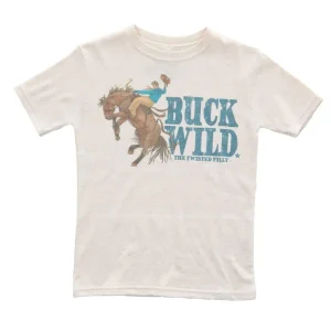 Twisted Filly Boys Buck Wild Oatmeal Short Sleeve Tee