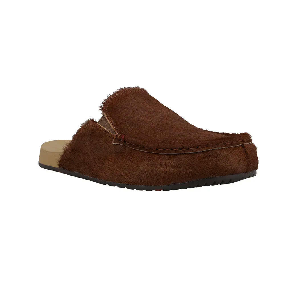 Twisted X Women's Dark Brown & Tan Hair On Mule