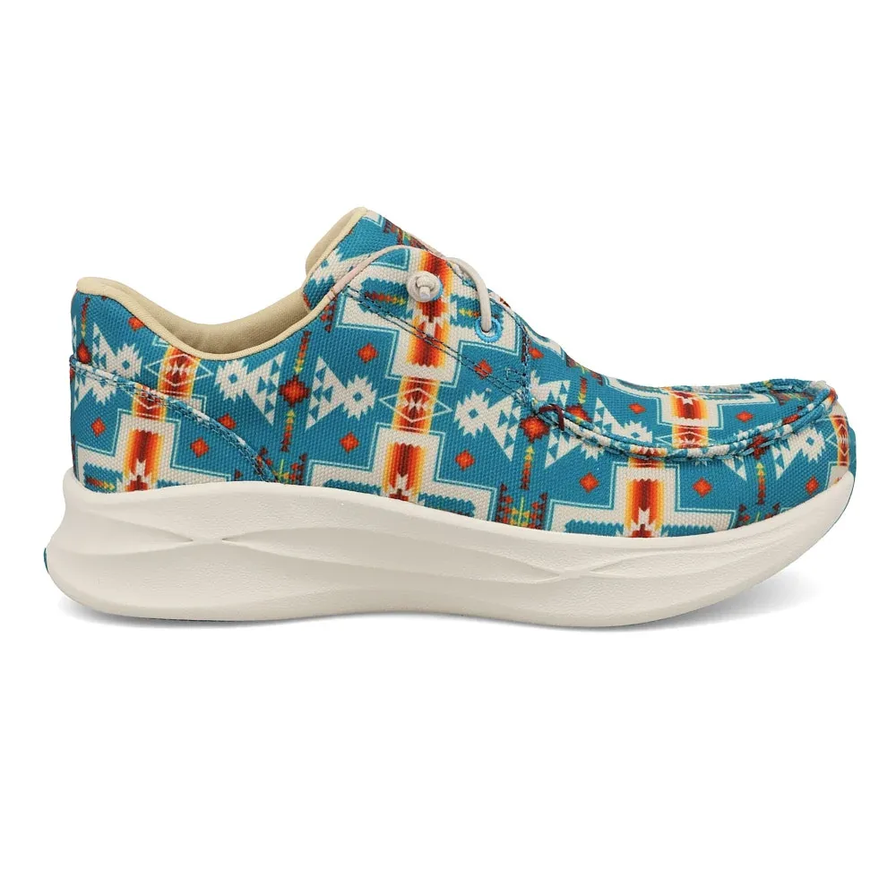 Twisted X Women's Turquoise Multi Print Feather X Casual - Image 2