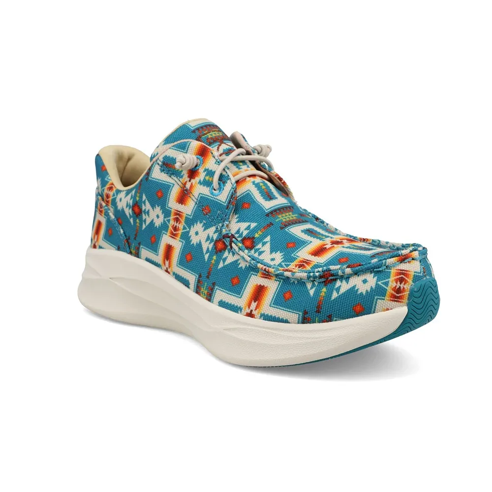 Twisted X Women's Turquoise Multi Print Feather X Casual