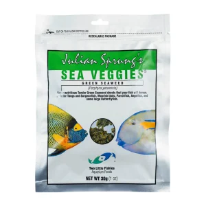 Two Little Fishies Julian Sprung's Seaveggies Green Seaweed Fish Food 1 oz