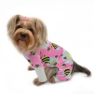 Ultra Soft Minky Bumblebee and Flowers Pajamas