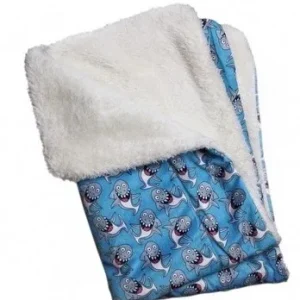 Ultra Soft Minky-Plush Silly Sharks Blanket