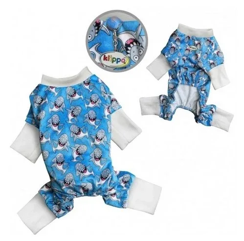 Ultra Soft Minky Silly Sharks Pajamas & Matching Blanket - Image 2
