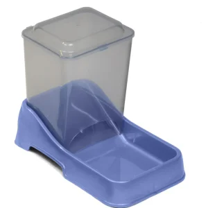 Van Ness Plastics Auto Pet Feeder Blue/Clear MD 6lb