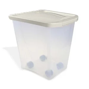 Van Ness Plastics Pet Food Container/Dispenser White|Clear 25lb