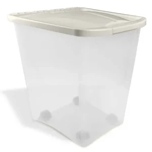 Van Ness Plastics Pet Food Container/Dispenser White|Clear 50lb
