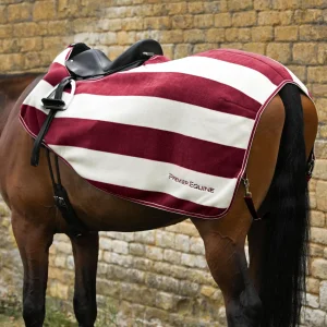 Vellus Horse Fleece Exercise Sheet Burgundy/White