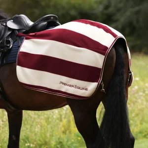 Vellus Horse Fleece Quarter Sheet Burgundy/White