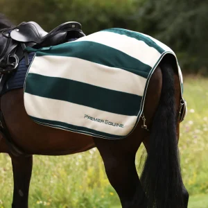 Vellus Horse Fleece Quarter Sheet Green/White