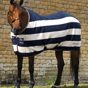Vellus Horse Fleece Rug Navy/White