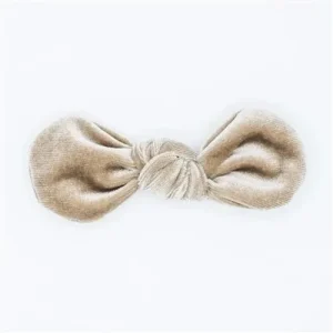 Velvet Hair Bow - Crème Brulee