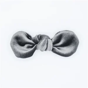 Velvet Hair Bow - Graphite