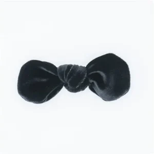Velvet Hair Bow - Midnight