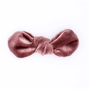 Velvet Hair Bow - Rose Gold