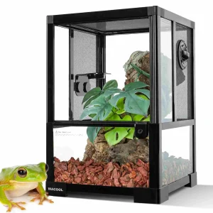 Vertical Habitat Tank 10 Gallon for Tree Dwelling Reptiles and Amphibians
