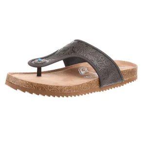 Very G Women's Danni 2 Charcoal Sandals