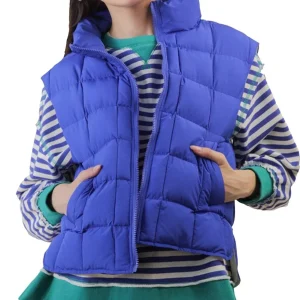 Very J Women's Royal Blue Puffer Vest