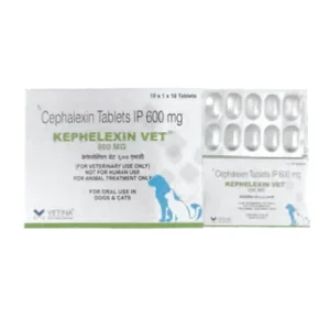 Vetina Kephelexin Vet 600mg (Cephalexin) Tablet for Dogs and Cats