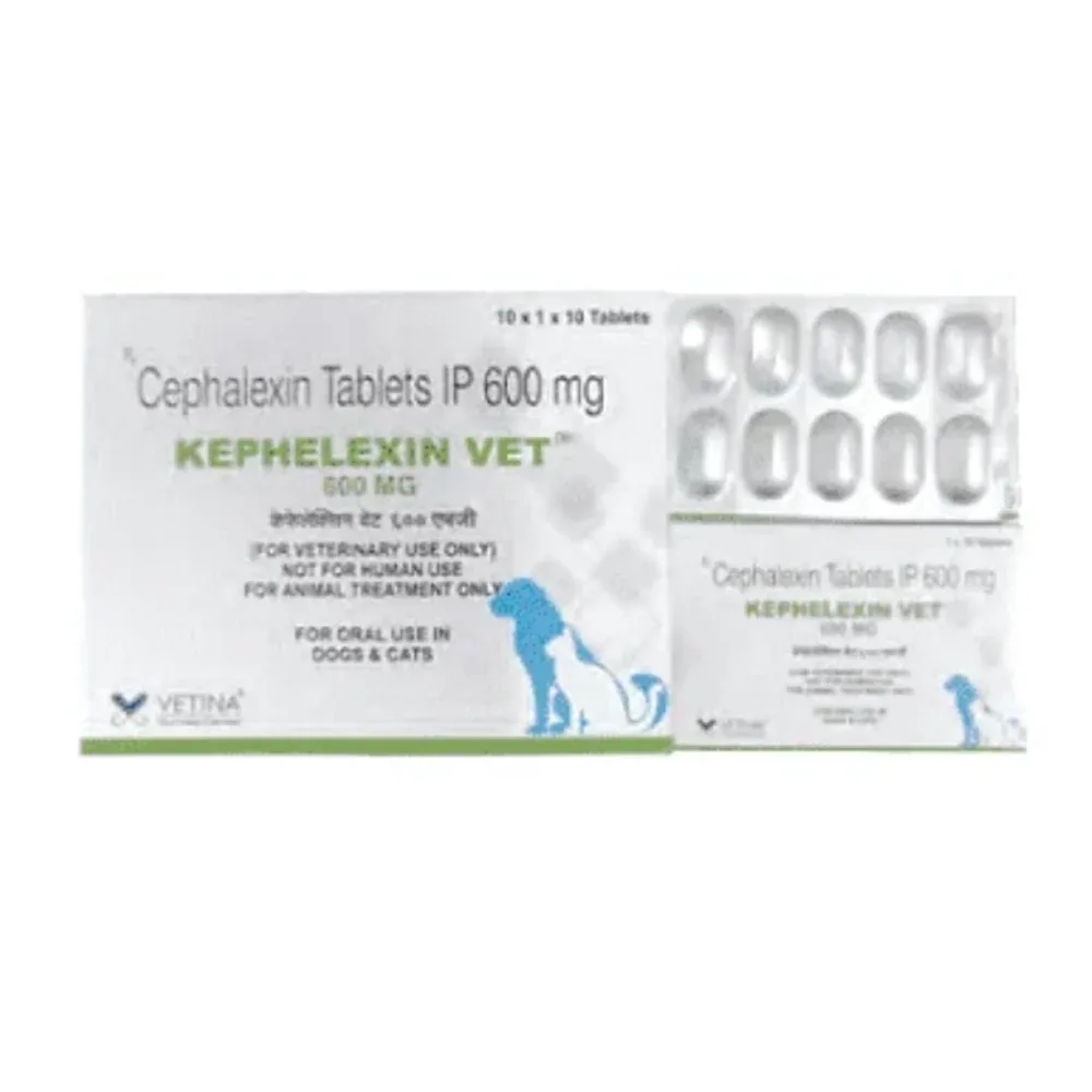 Vetina Kephelexin Vet 600mg (Cephalexin) Tablet for Dogs and Cats