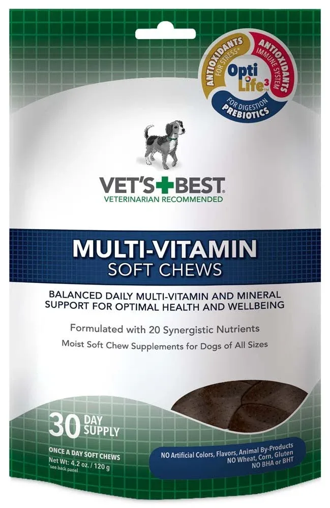 Vet's Best Multi-Vitamins Soft Dog Chews 30 Chews, 4.2 oz