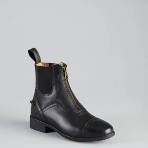 Virtus Junior Leather Paddock Boots Black