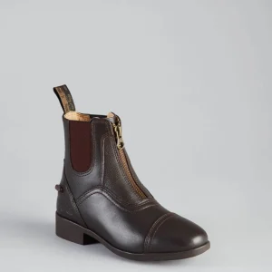 Virtus Junior Leather Paddock Boots Brown