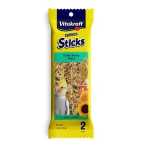 Vitakraft Crunch Sticks Golden Honey Flavor Cockatiel Treat 3.5 Oz, 2 Ct