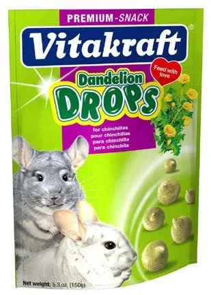 Vitakraft Drops w/Dandelion Treat for Chinchillas 5.3 oz - Image 2