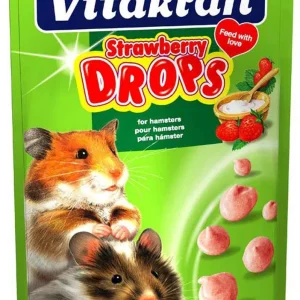Vitakraft Drops w/Strawberry Treat for Hamsters 5.3 oz