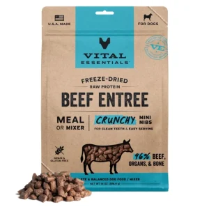 Vital Essentials Dog Freeze-Dried Raw Grain-Free Beef Entree Mini Nibs, 14 oz