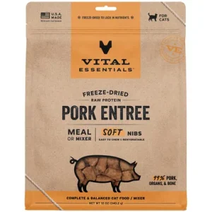 Vital Essentials Pork Entrée & Mixer Soft Nibs Freeze